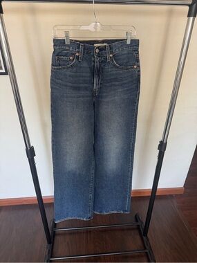 Levi's Ribcage Wide Leg Jeans in Indigo Blue